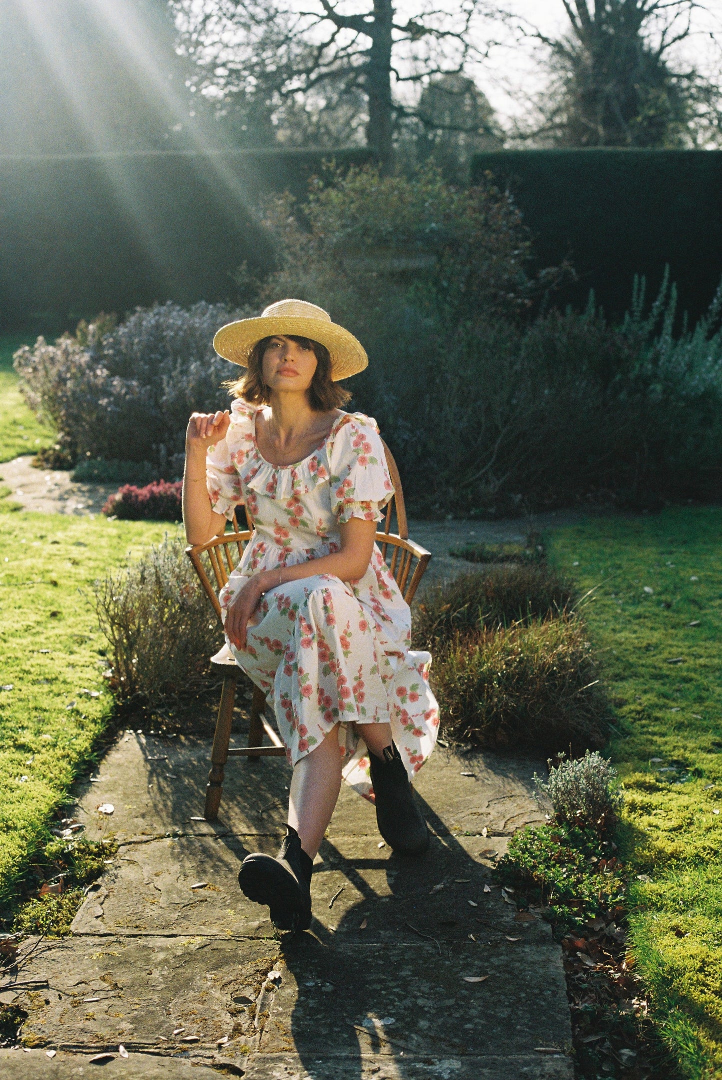 Peach Poplin Hollyhock Dress