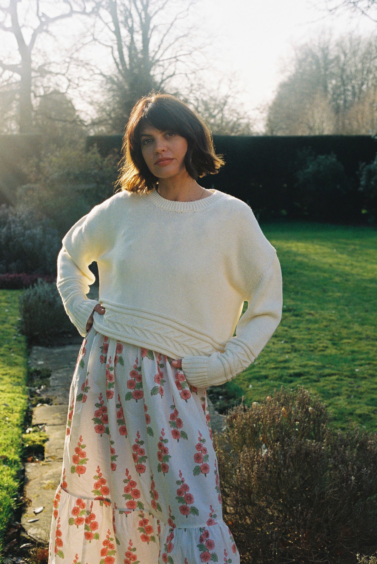 Peach Poplin Hollyhock Dress