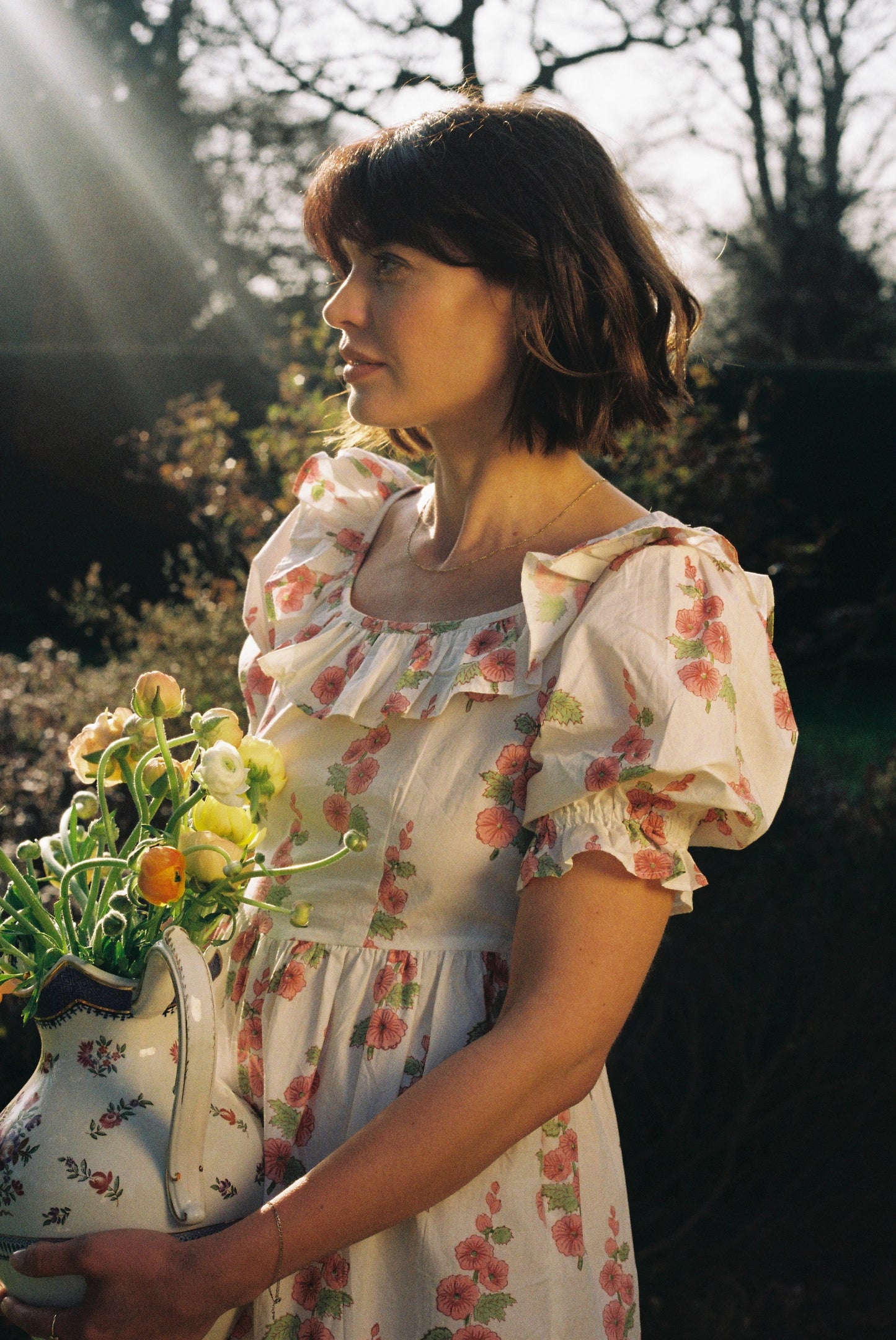 Peach Poplin Hollyhock Dress