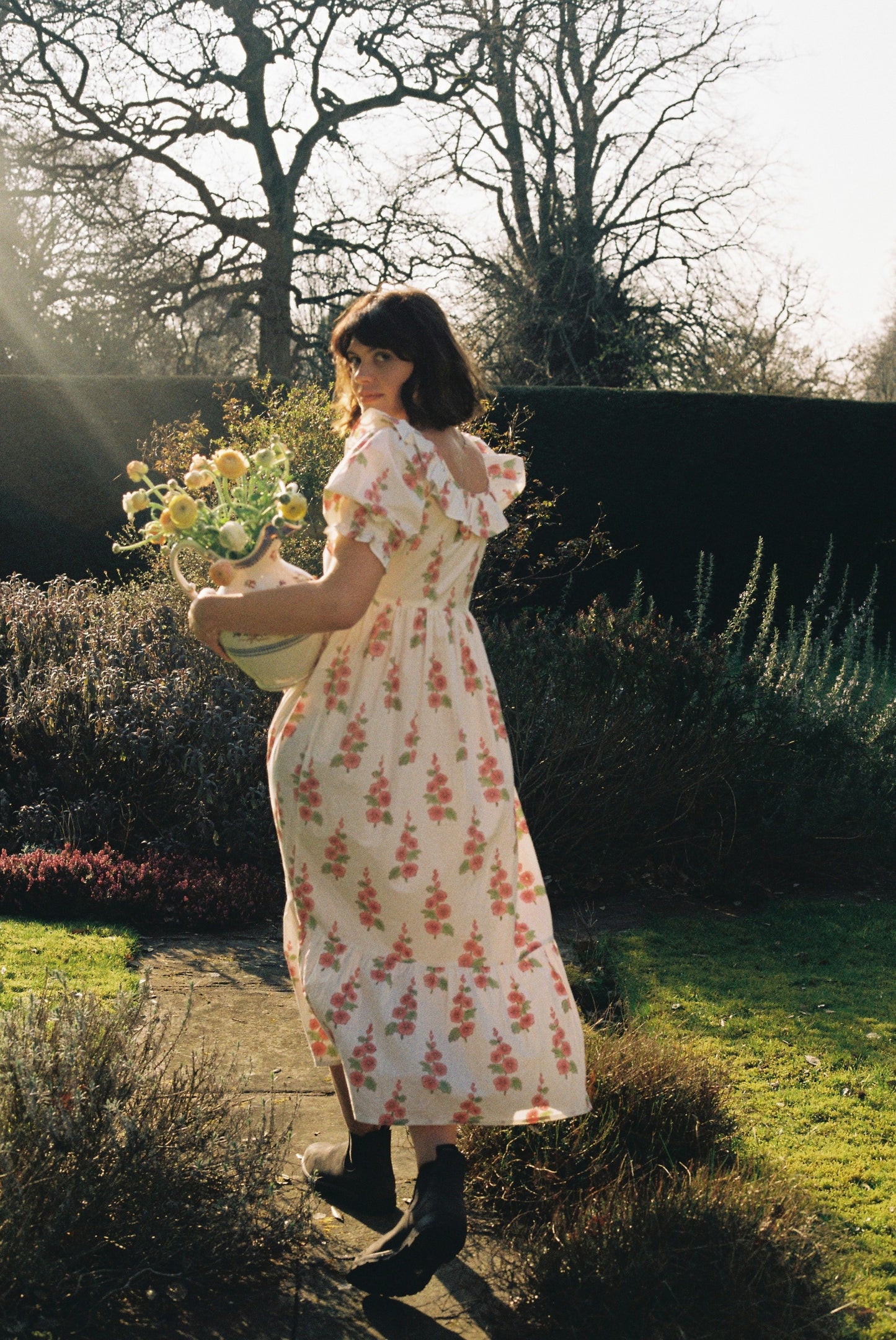Peach Poplin Hollyhock Dress
