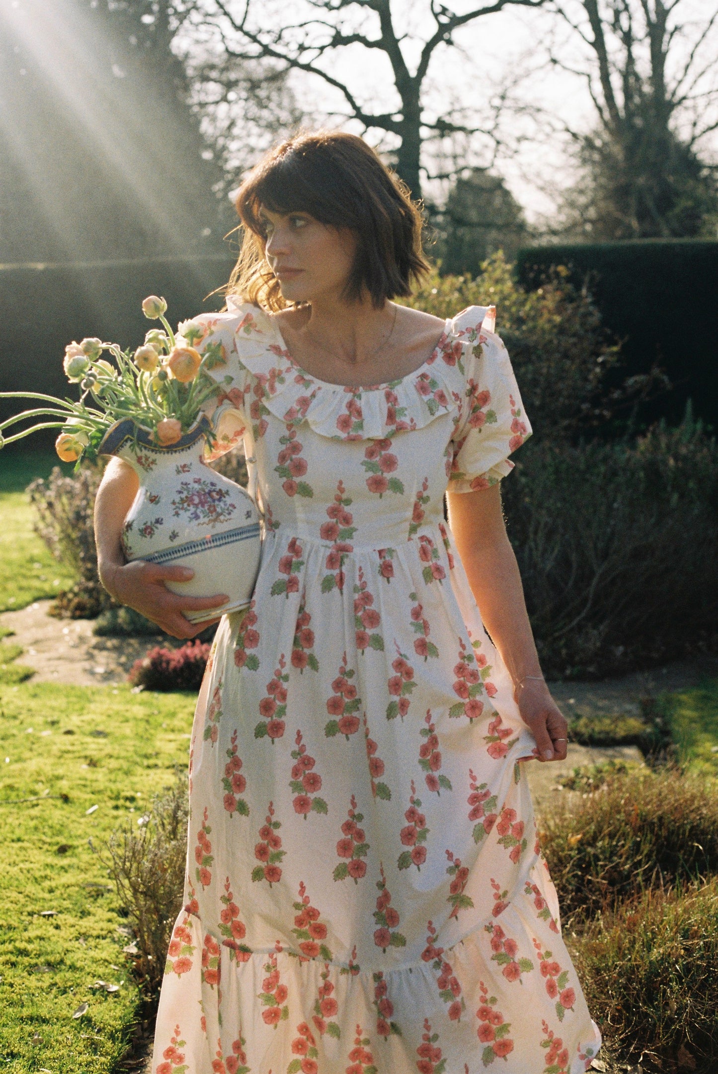 Peach Poplin Hollyhock Dress