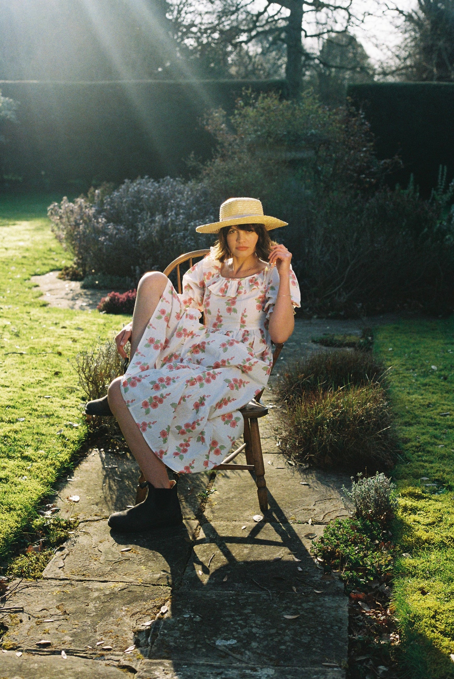 Peach Poplin Hollyhock Dress