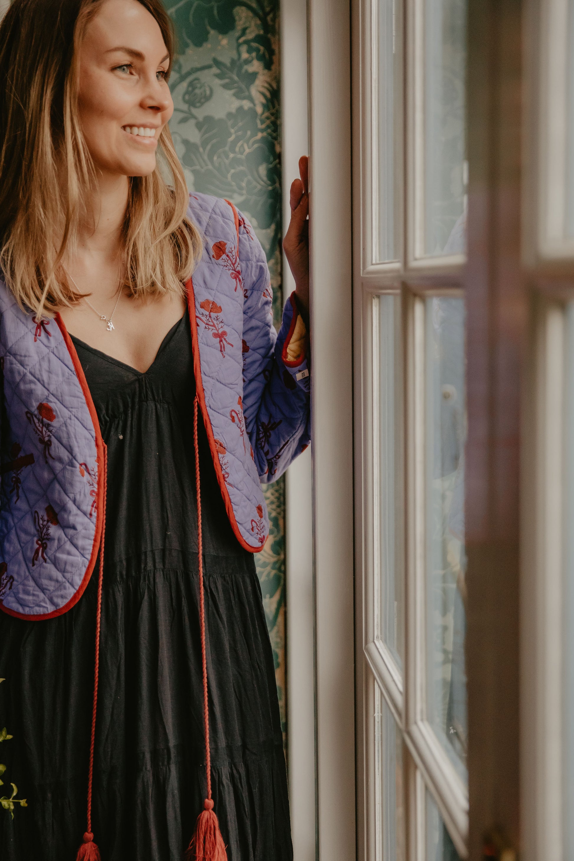 Reversible Plum Poppy Jacket