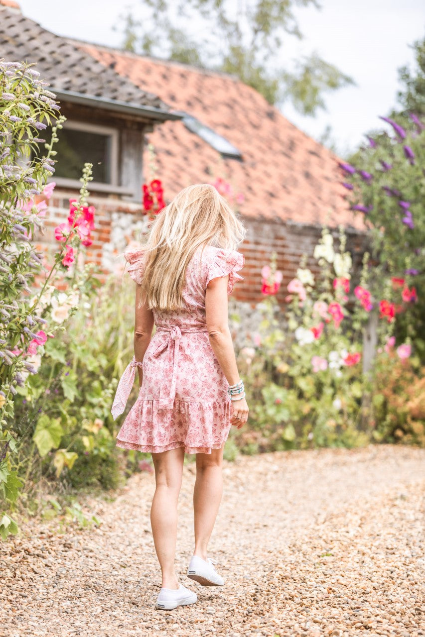 Asano Blossom Mini Wrap Dress