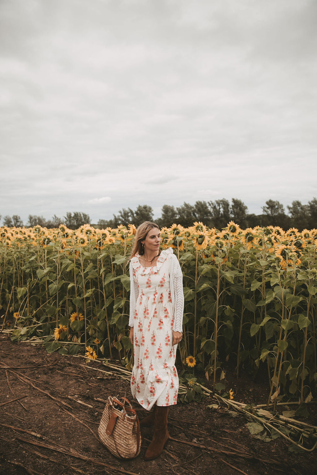 Peach Poplin Hollyhock Dress