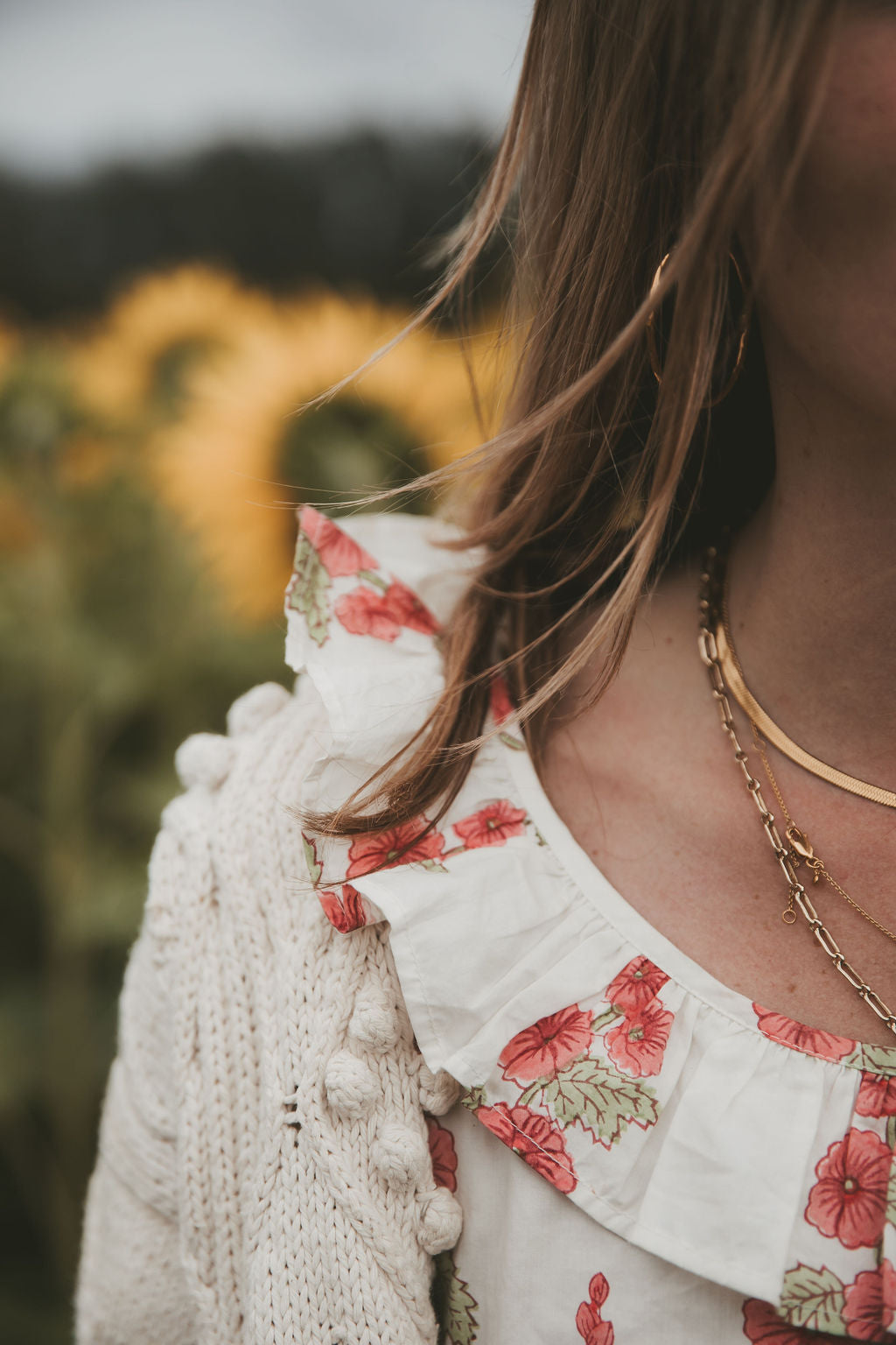 Peach Poplin Hollyhock Dress