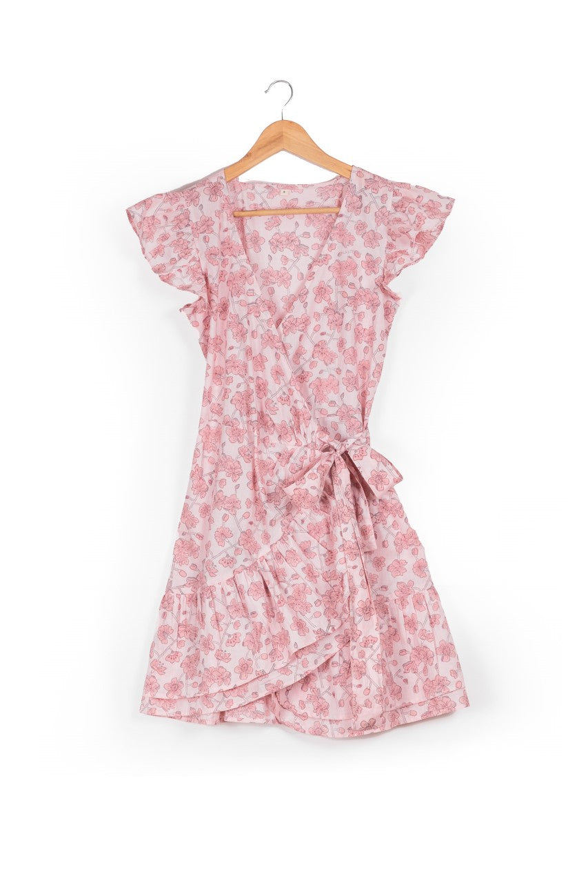 Asano Blossom Mini Wrap Dress